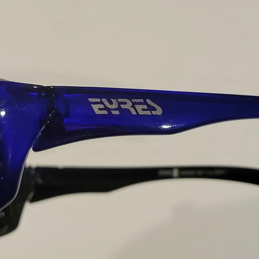 Eyres Austaralia Sunglasses Blue Plastic frame Wrap around 702R4FS